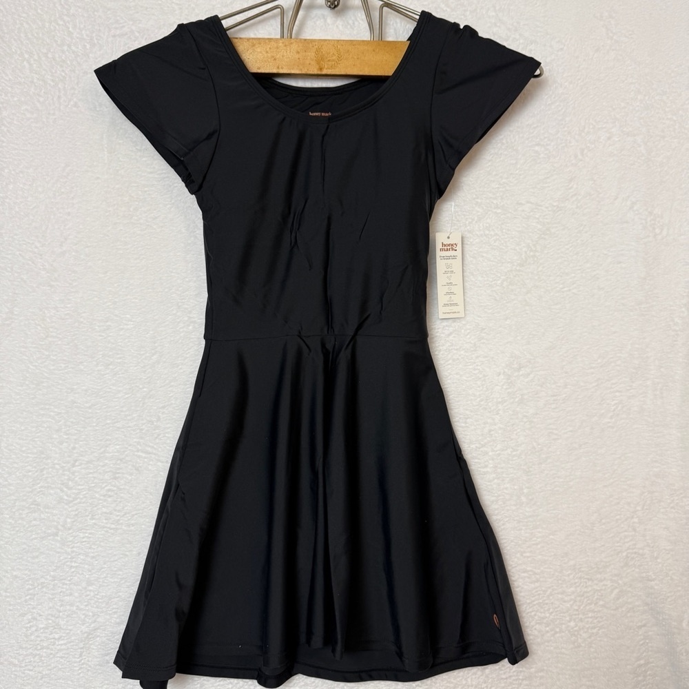 Honey mark. Swim Pepper Black Dress XXS Swimsuit Athletic Normcore Modest NWT